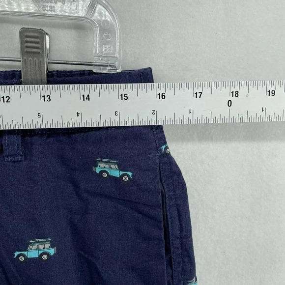 Bonobos Shorts Men's Sz S Blue Car Patterned Mid-Rise Elastic Waist Chino - Picture 3 of 11